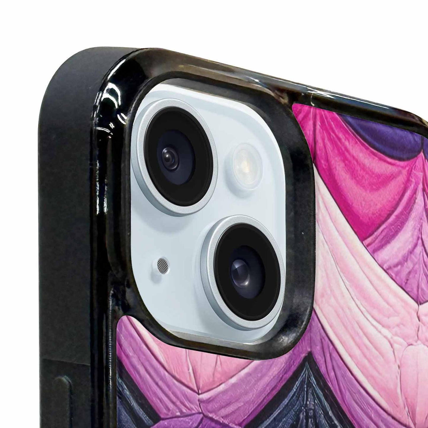 iPhone 15 Plus Case — Genderfluid Flag Color Theme Small Rainbow, Unique Phone Case Design