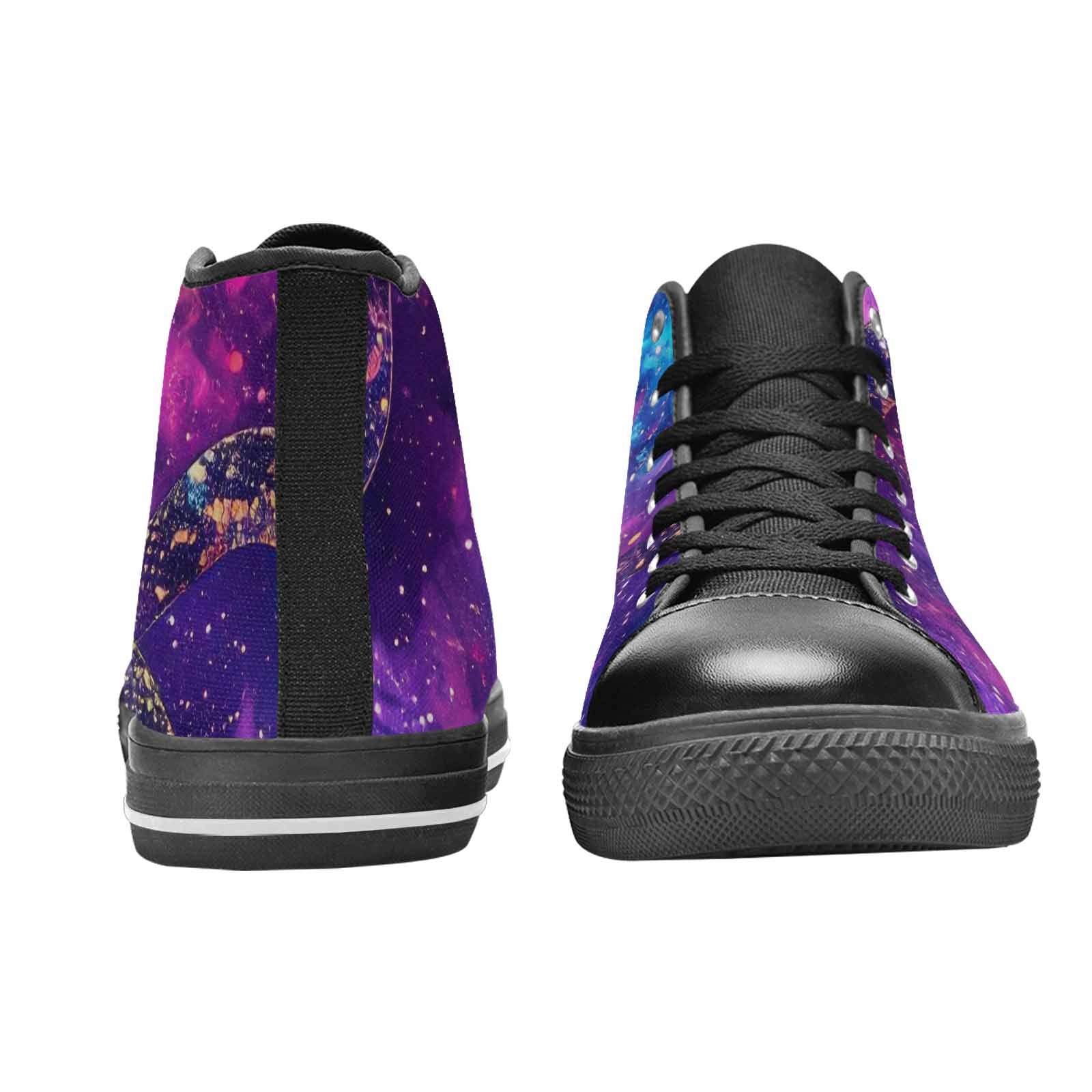 WOMEN'S Galaxy Snake Print High Top Canvas Dreamcore Custom Shoes