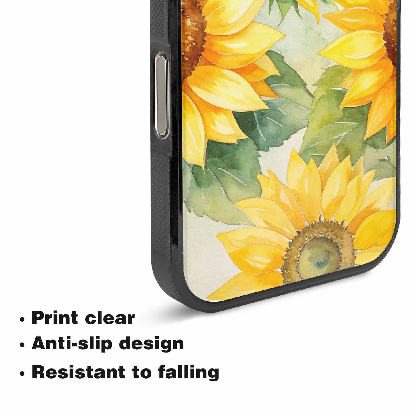 iPhone 16 Pro Max Case — Sunflowers Watercolor, Custom Print Case Cover
