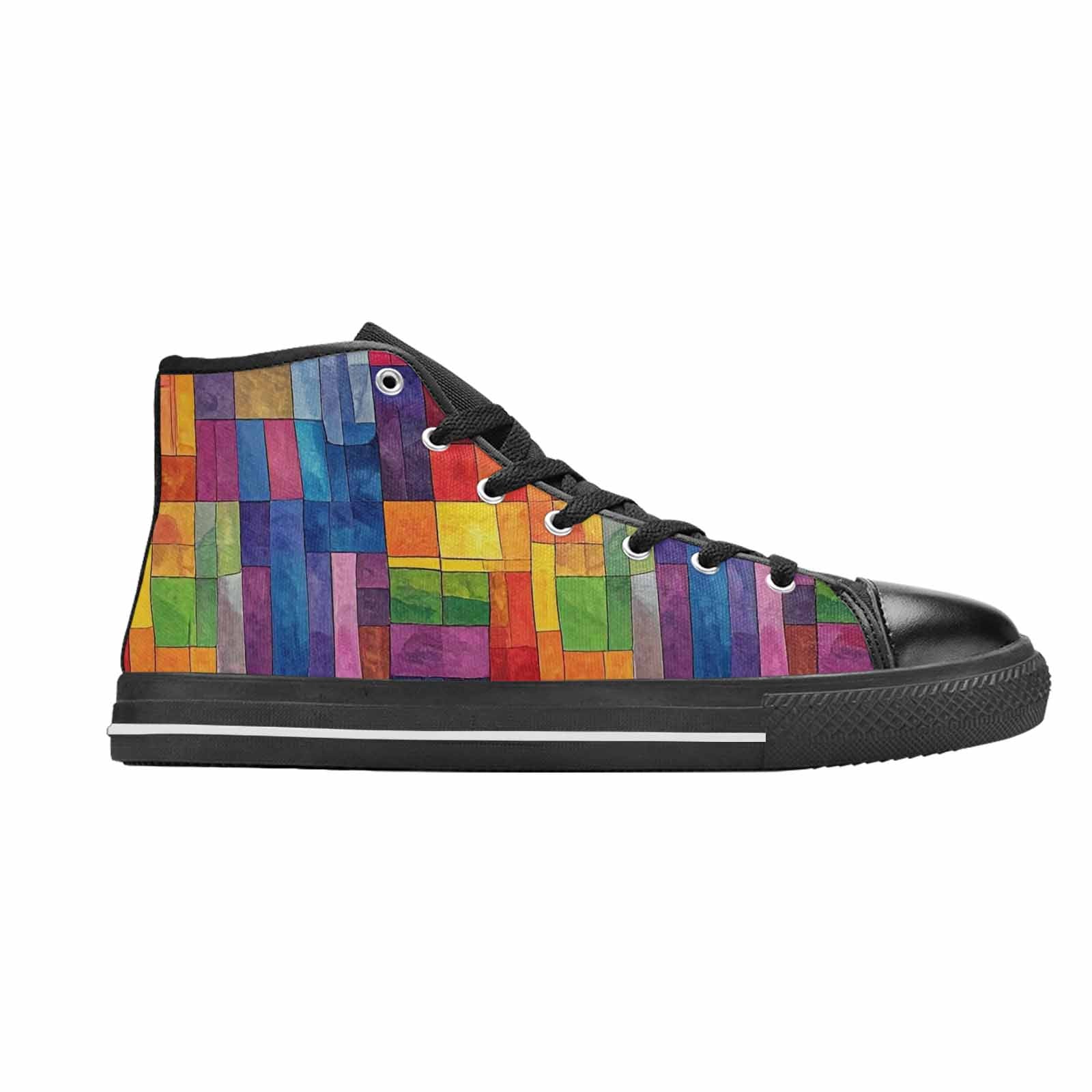 MEN'S Transgender Flag Color High Top Canvas Surreal Sneakers