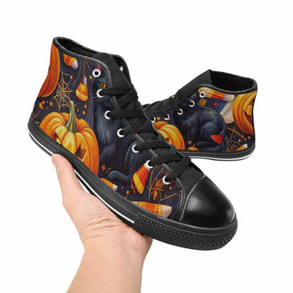 WOMEN'S Halloween High Top Canvas Dark Academia Shoes