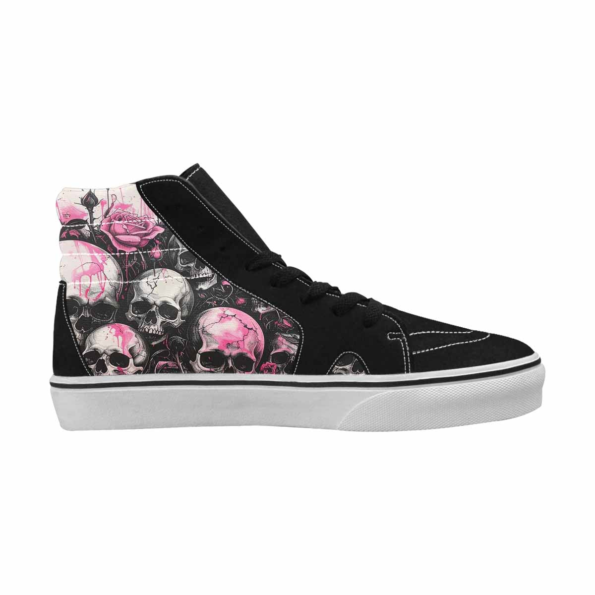 MEN'S Skull Roses High Top Canvas Aesthetic Custom Shoes