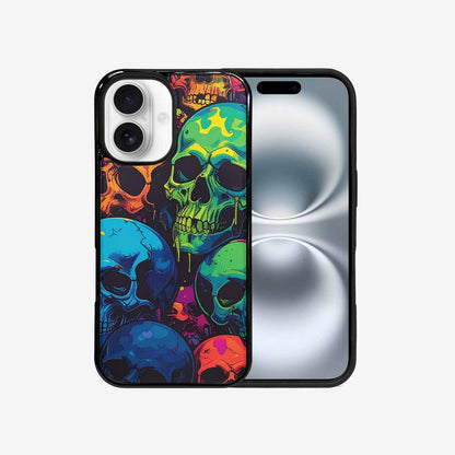 iPhone 16 Case — 1000s Of Skulls Digital Camo Drip, Customized Protective Case