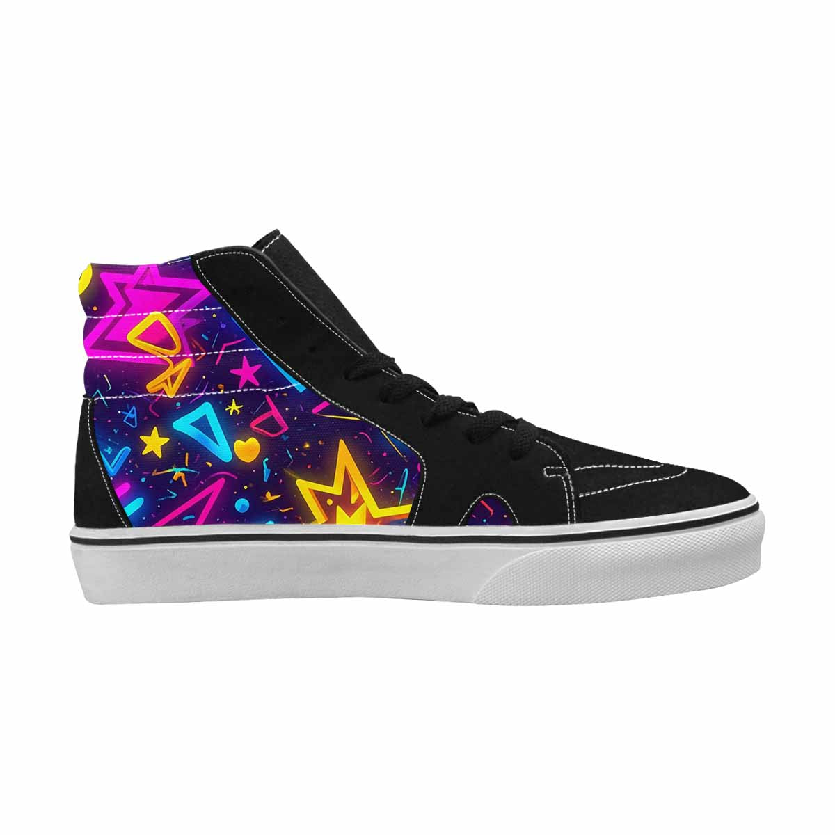 MEN'S 80s Retro Motif High Top Canvas Surreal Shoes