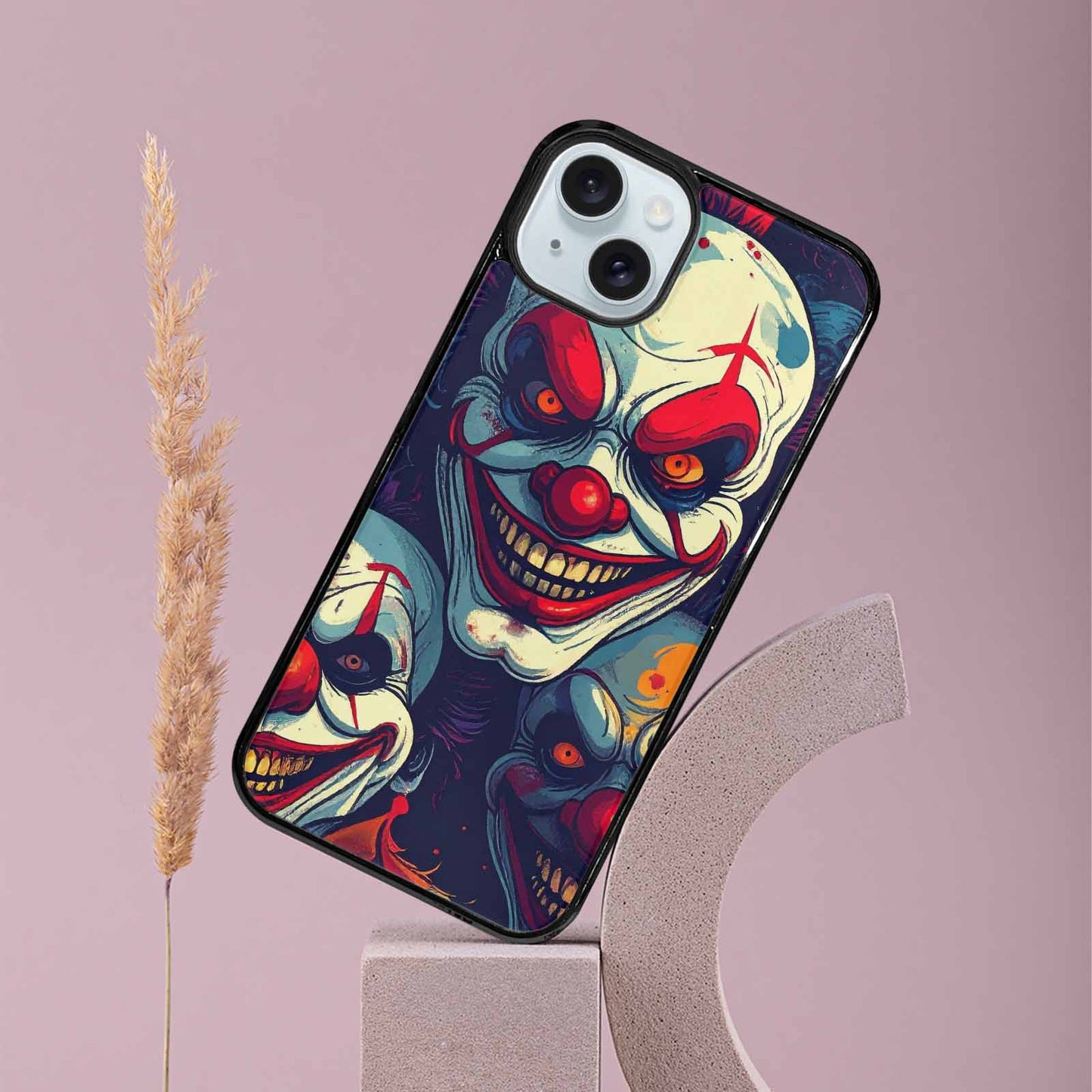 iPhone 15 Plus Case — Evil Clown Cartoon, Custom Made Phone Cover