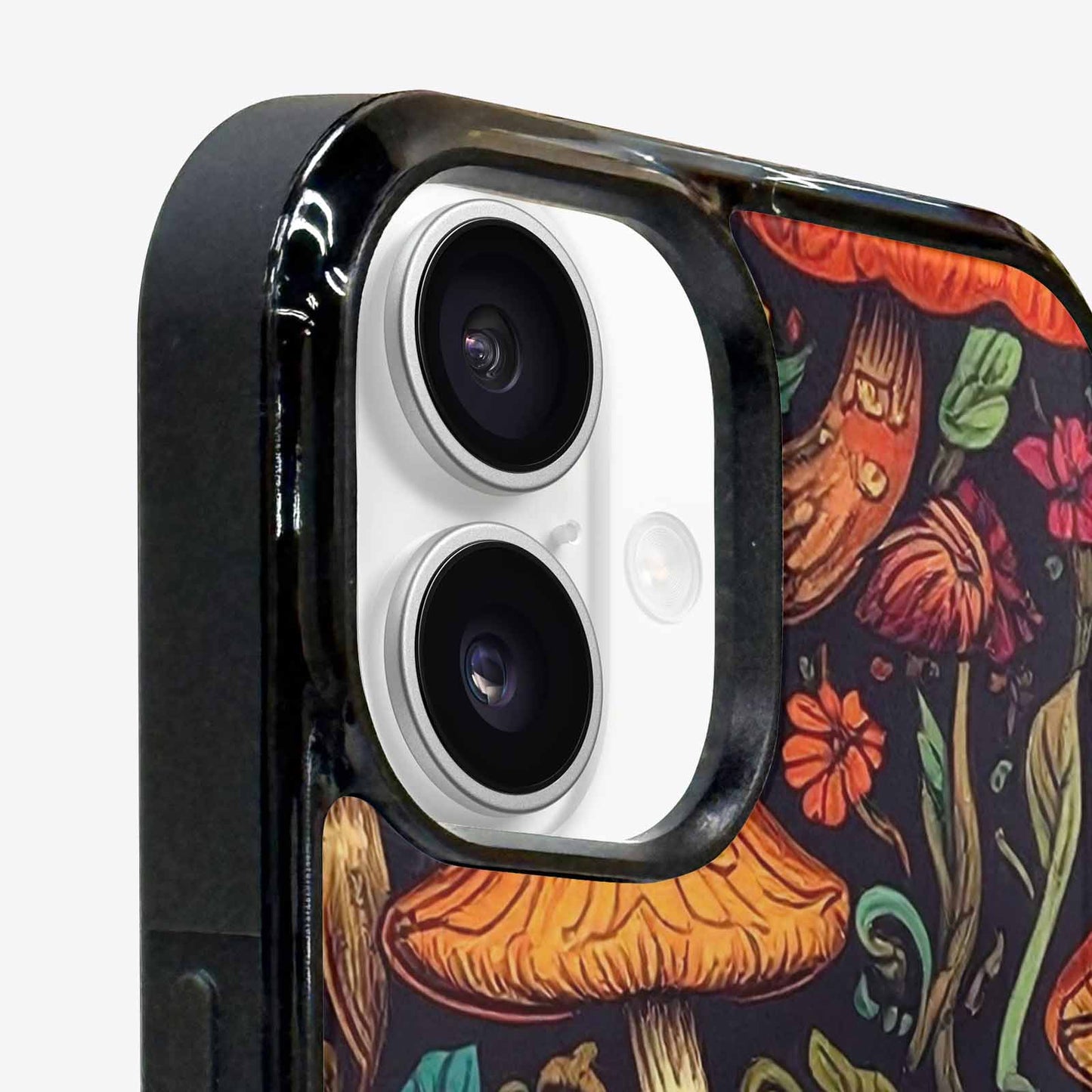 iPhone 16 Case — Mushrooms And Skulls, Custom Made Phone Cover