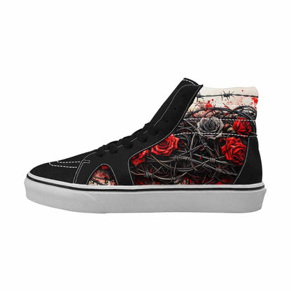 MEN'S Barbed Wire Coil High Top Canvas Vivid Custom Sneakers
