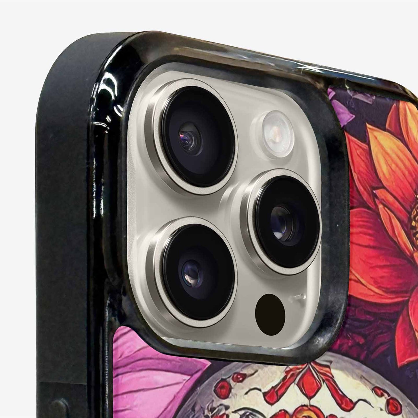 iPhone 16 Pro Max Case — Lotus Skulls, Custom Made Phone Cover