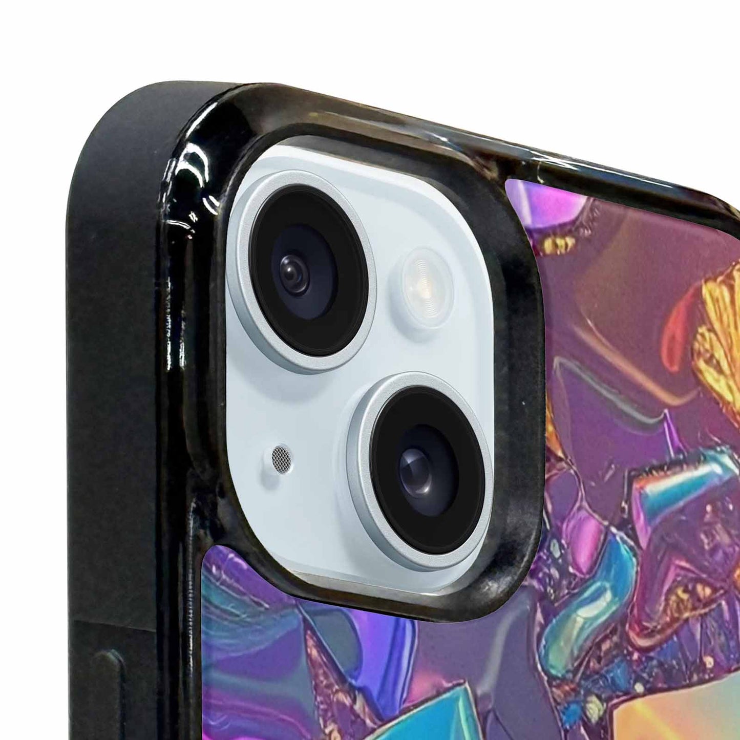 iPhone 15 Case — Holographic Iridescent Shimmer Pattern Hundreds Of, Custom Printed Phone Case