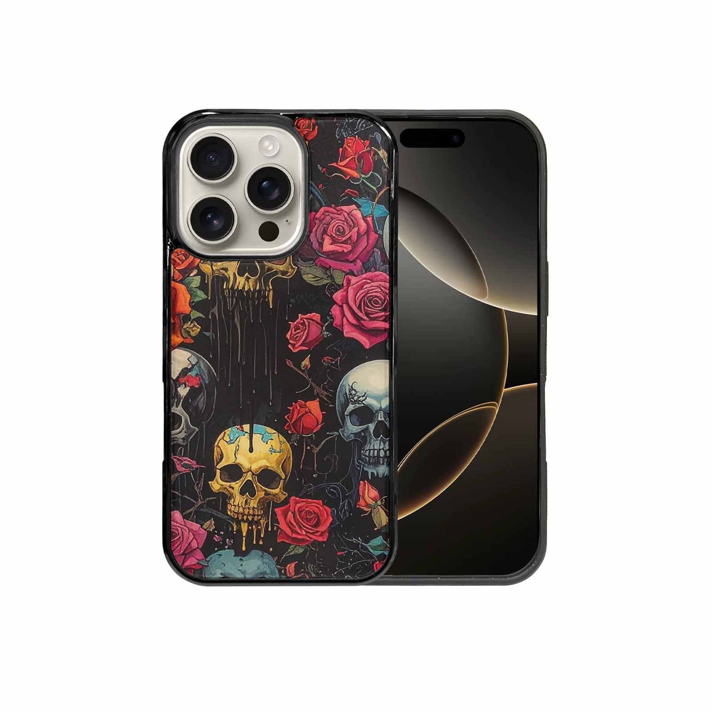 iPhone 16 Pro Case — Skulls And Rosesmelting Skulls A Dsq, Unique Phone Case Design