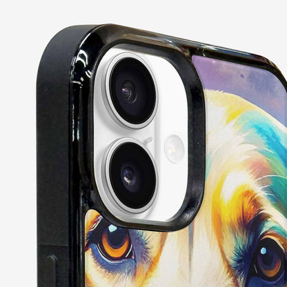 iPhone 16 Case — Golden Retriever Watercolor Art Pattern, Custom Made Phone Cover