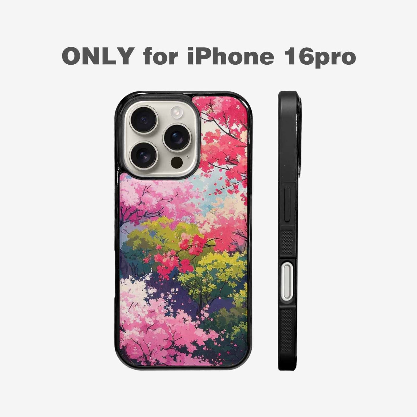 iPhone 16 Pro Case — Cherry Blossom Branch Cherry Blo, Custom Art Phone Cover