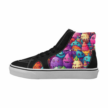 MEN'S Melting Ice Cream Monster High Top Canvas Aesthetic Custom Shoes