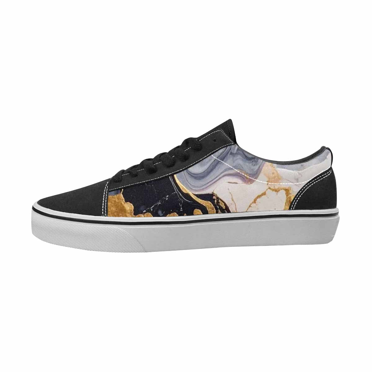 MEN'S Marble Canvas Custom Fashion Surreal Original Art Sneakers