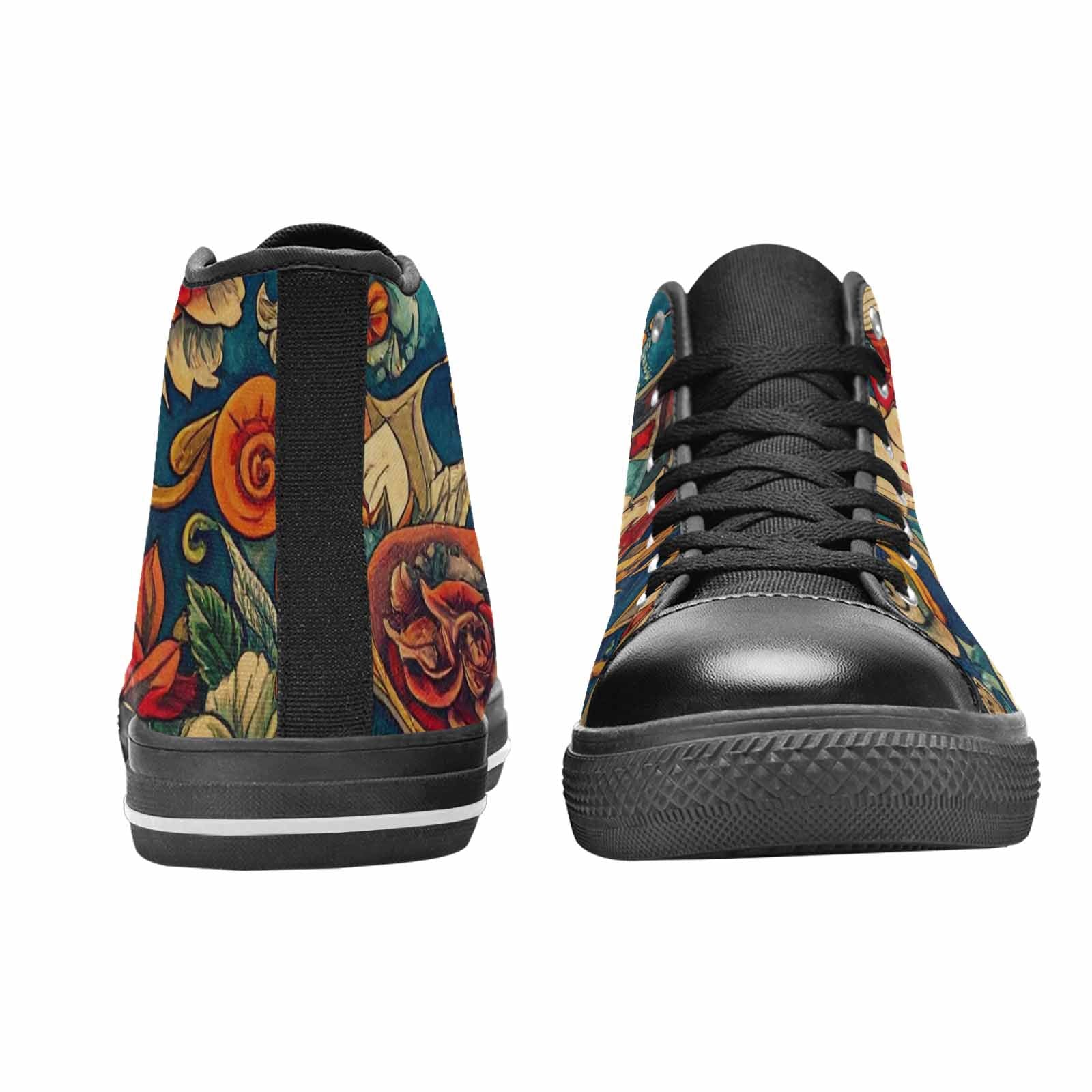 WOMEN'S Old School Tattoo High Top Canvas Surreal Sneakers