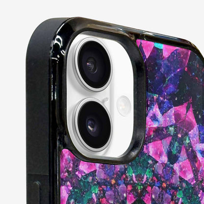 iPhone 16 Plus Case — Crystal Mandala Art Seamless Pattern Vibrant, Unique Phone Case Design
