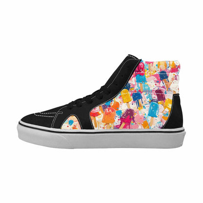 MEN'S Ice Cream Motif Ice High Top Canvas Neon Fantasy Shoes