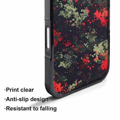 iPhone 17 Pro Max Case — Small Military Camouflage Blotch Camo, Custom Made Phone Cover