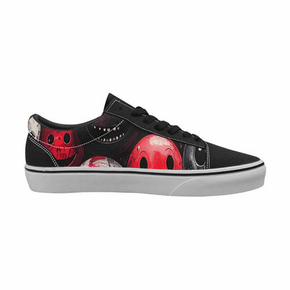 WOMEN'S Melting Moon Smiley Lace-Up Canvas Aesthetic Custom Shoes