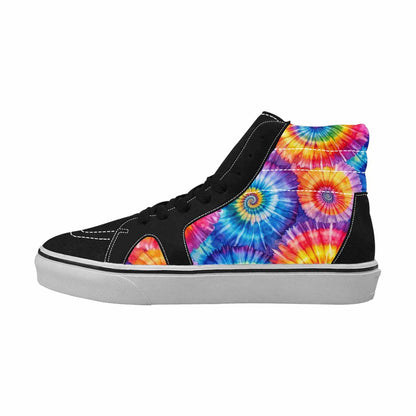 WOMEN'S Tie Dye - High Top Canvas Wallpaper Art Shoes