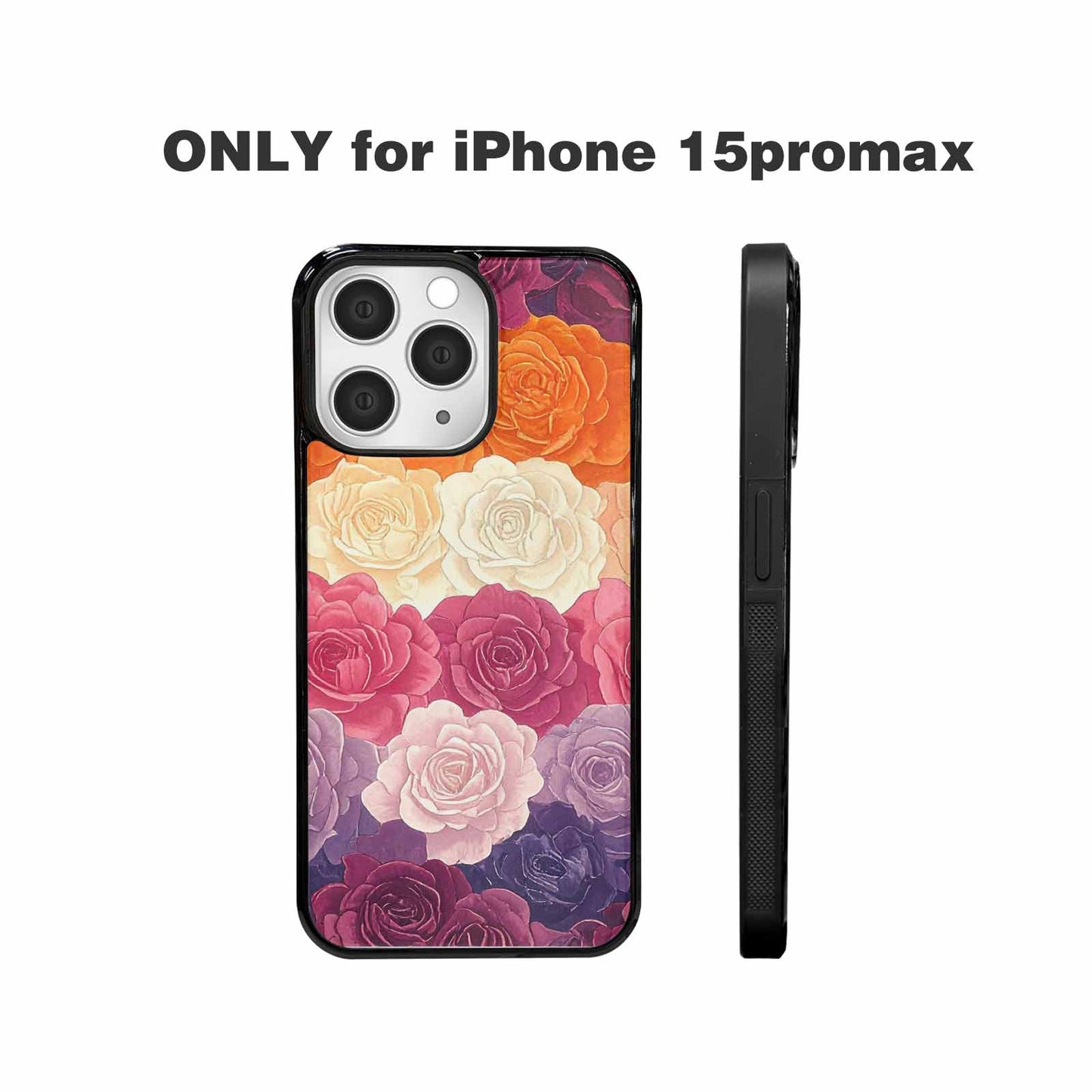 iPhone 15 Pro Max Case — Lesbian Flag Color Theme Small Rainbow, Custom Phone Case