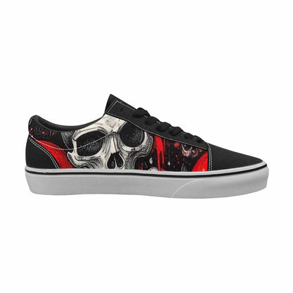 WOMEN'S Skulls (general) Lace-Up Canvas Cottagecore Sneakers