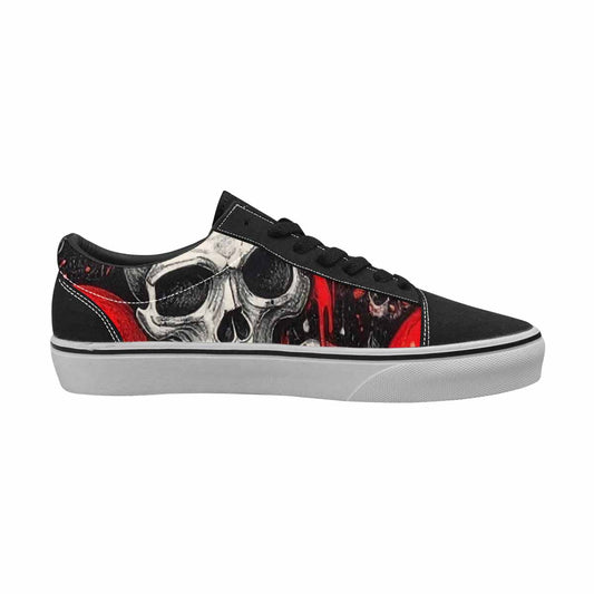 WOMEN'S Skulls (general) Lace-Up Canvas Cottagecore Sneakers