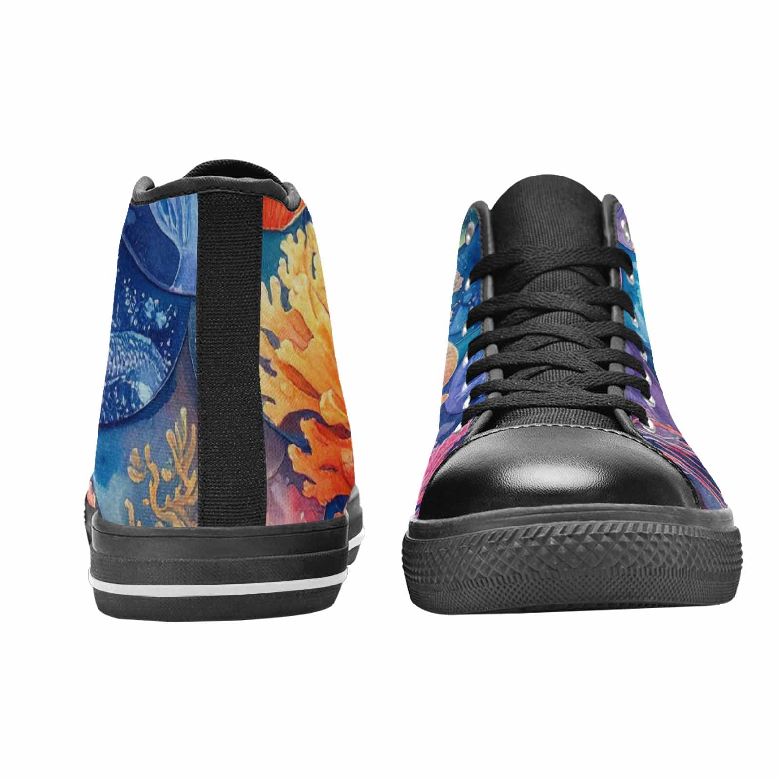 MEN'S Fish Scale Coral High Top Canvas Y2K Custom Sneakers