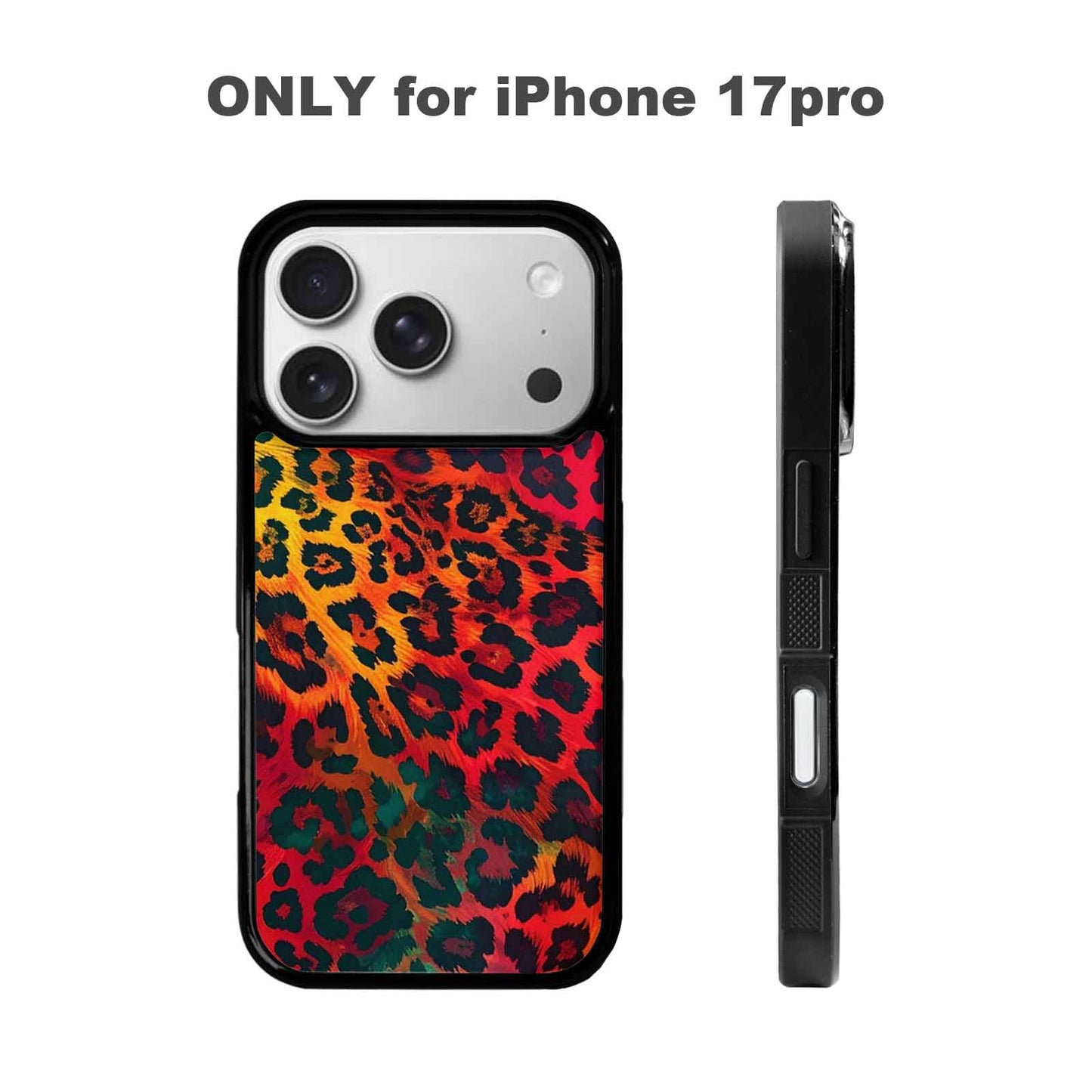 iPhone 17 Pro Case — Leopard Print Dark Seamless Pattern Animal, Original Design Phone Case