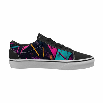 WOMEN'S 80S Retro Print Canvas Lace-Up Aesthetic Shoes