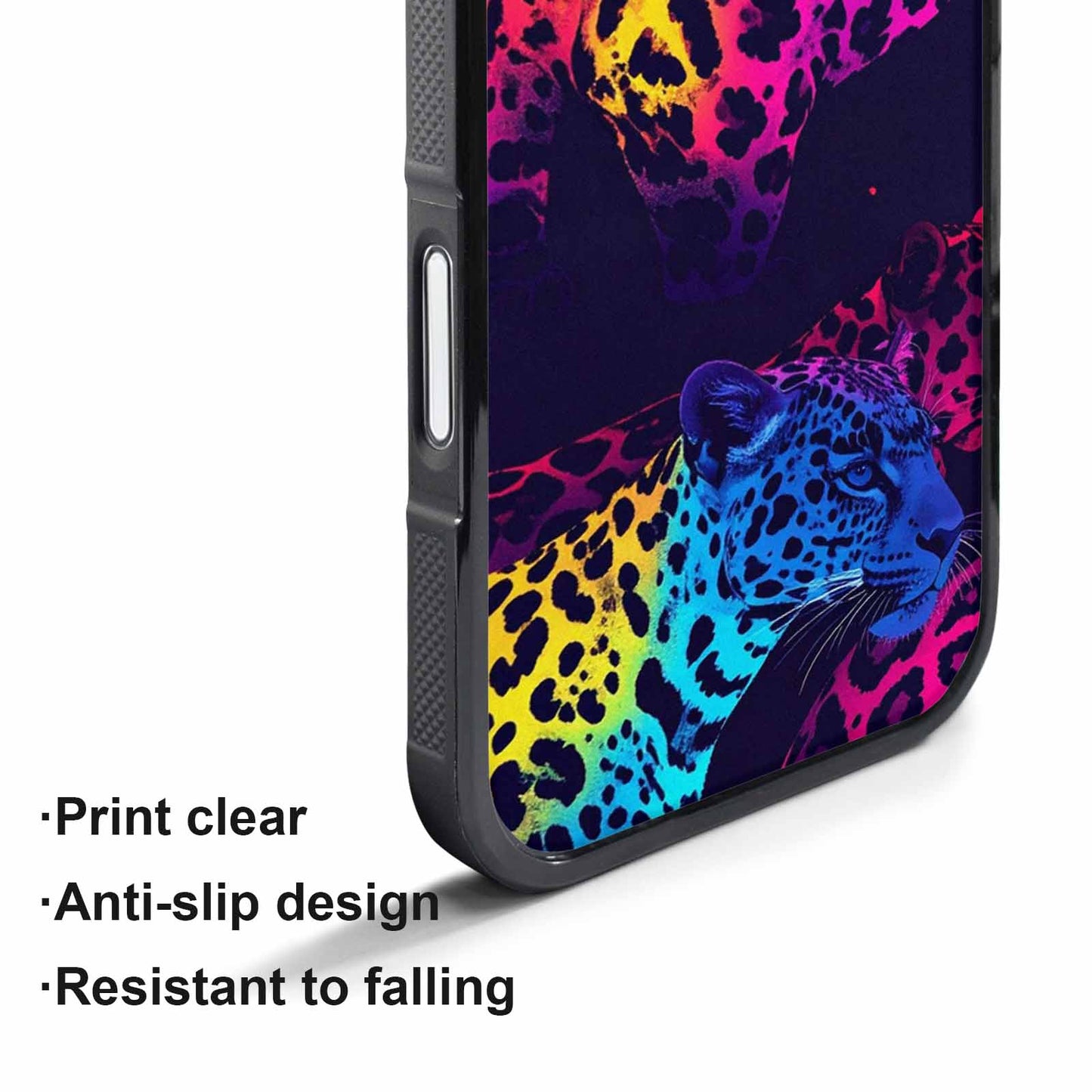iPhone 17 Pro Case — Leopard Print Neon Seamless Pattern Animal, Customized Protective Case