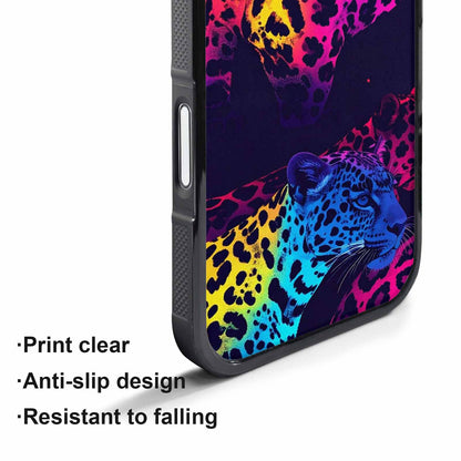 iPhone 17 Pro Case — Leopard Print Neon Seamless Pattern Animal, Customized Protective Case