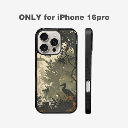 iPhone 16 Pro Case — Hunting Camouflage Pattern With Deer And, Customized Protective Case