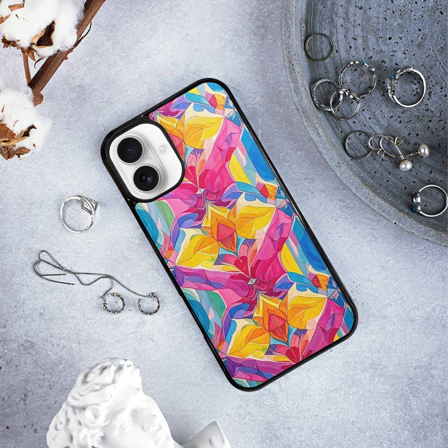 iPhone 16 Plus Case — Pansexual Flag Color Theme Small Rainbow, Custom Art Phone Cover
