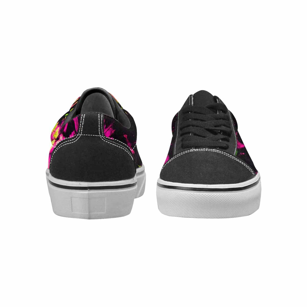 WOMEN'S Acid Wash Tie Dye Neon Canvas Lace-Up Dreamcore Custom Shoes