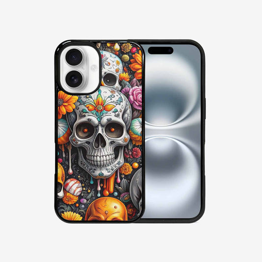 iPhone 16 Case — Greyscale Black And White Dark Black, Custom Art Phone Cover