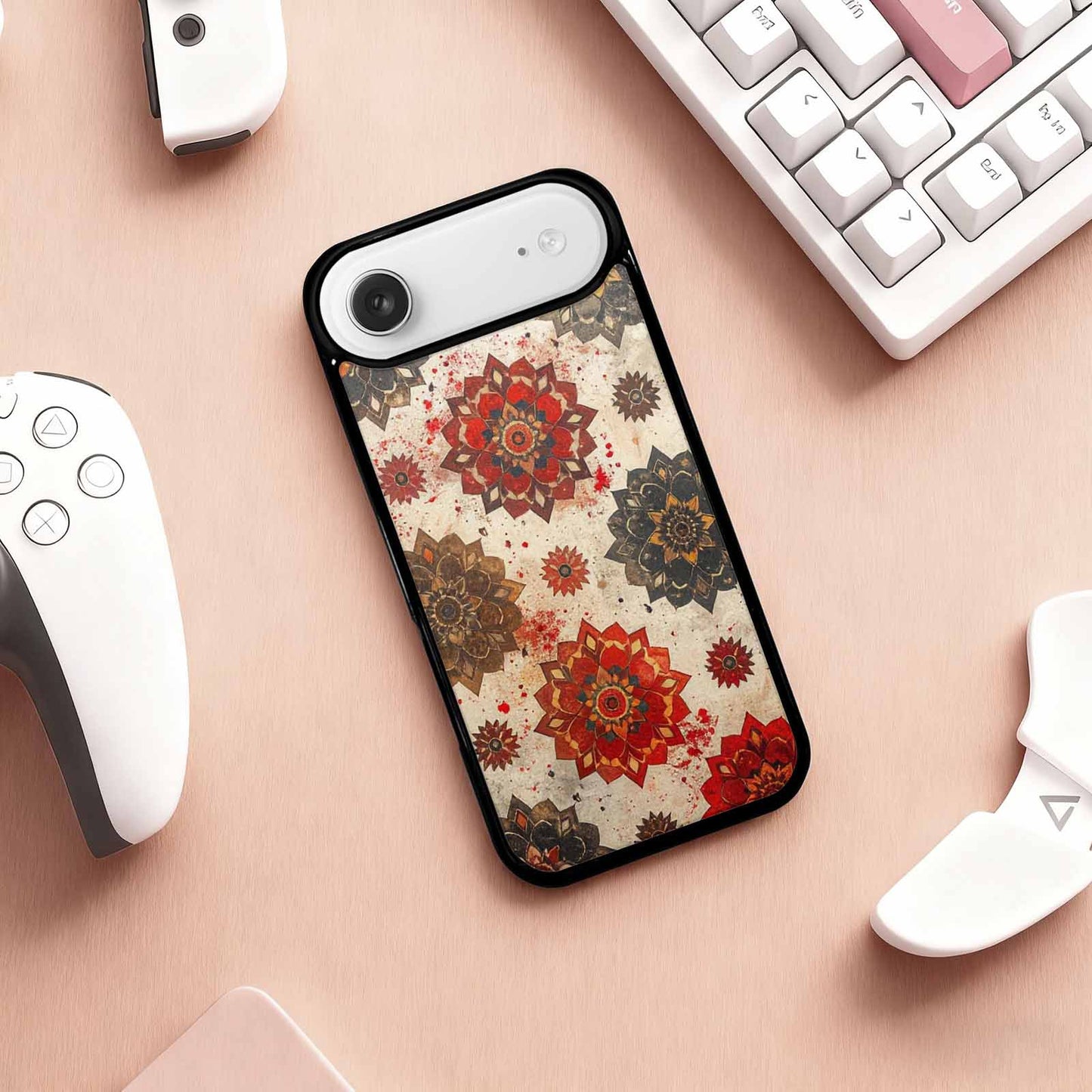 iPhone 17 Air Case — Small Mandala Pattern Randomly Varying Floral, Customized Protective Case