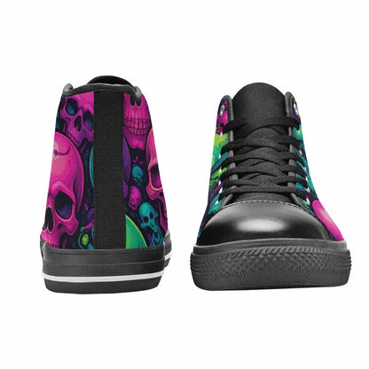 MEN'S Skulls - Neon High Top Canvas Aesthetic Sneakers