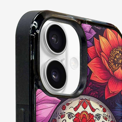 iPhone 16 Plus Case — Lotus Skulls, Original Design Phone Case