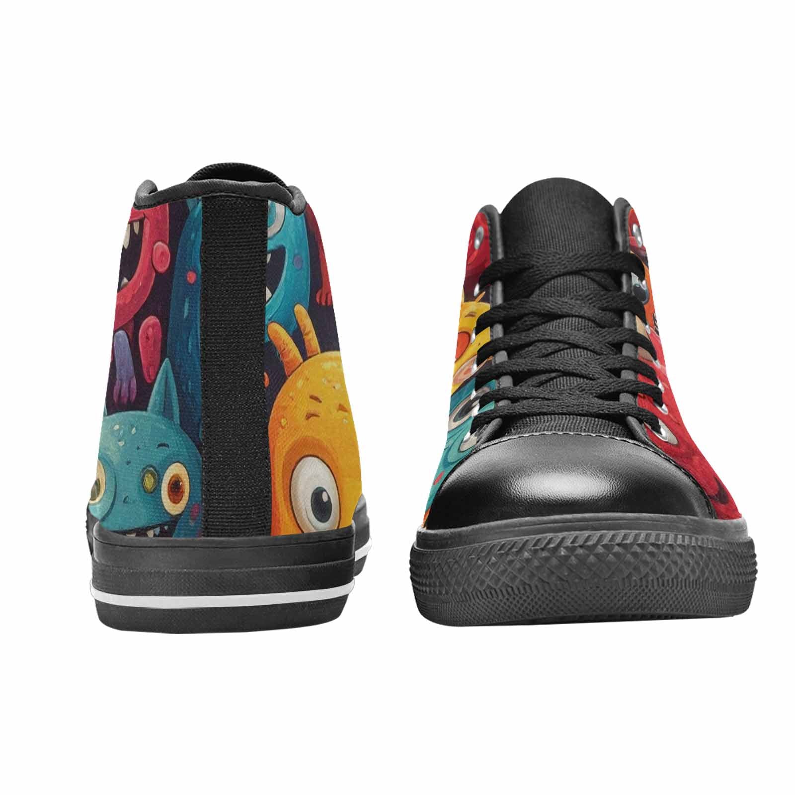 MEN'S Cartoon Monster Character High Top Canvas Surreal Custom Sneakers