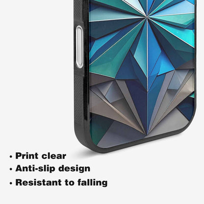 iPhone 16 Case — Geometric Origami Art Pattern, Custom Phone Case