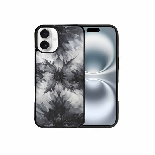 iPhone 16 Plus Case — Tie Dye Black And Gray Blended, Custom Printed Phone Case