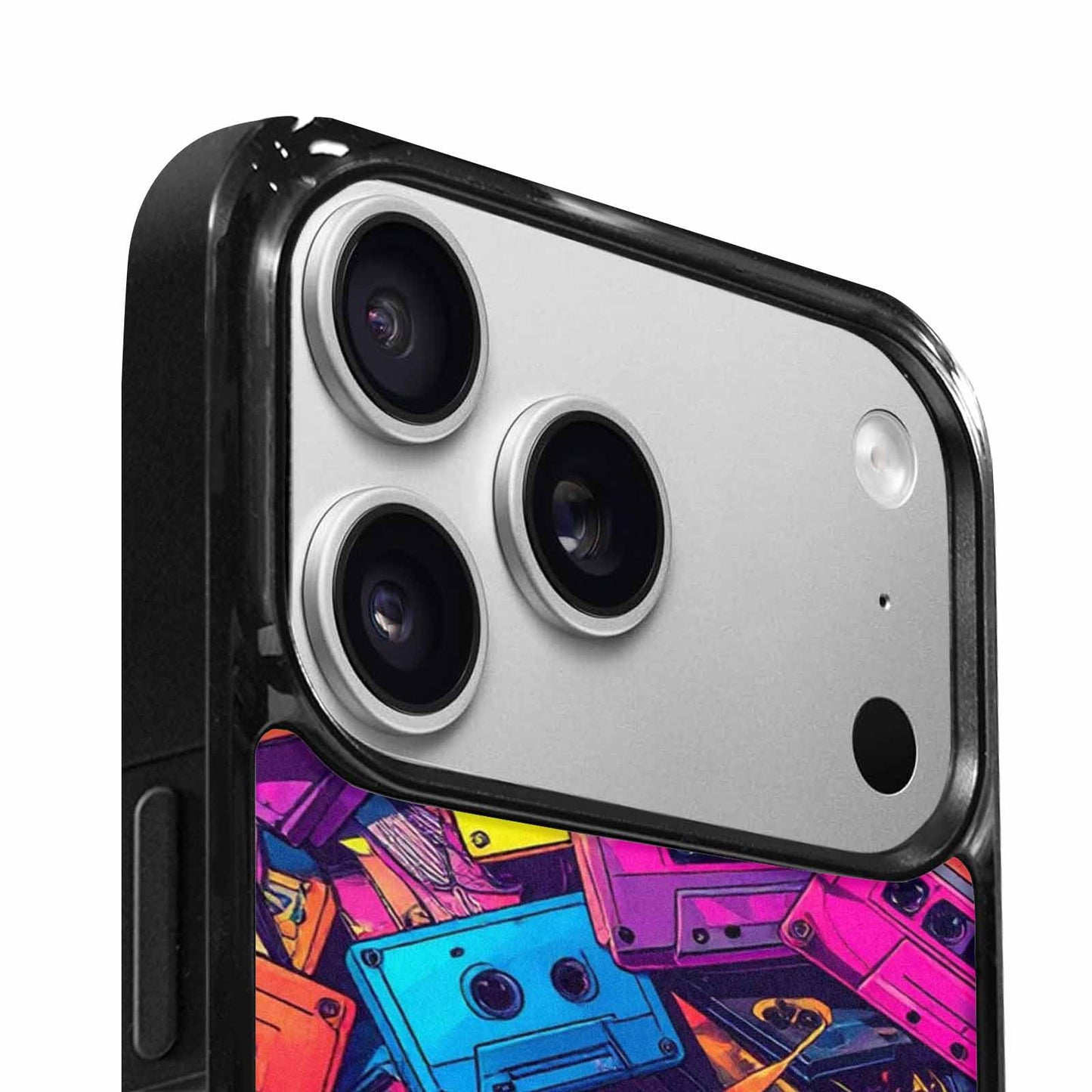 iPhone 17 Pro Max Case — Retro Cassette Tape Pattern Retro Vintage, Custom Phone Case