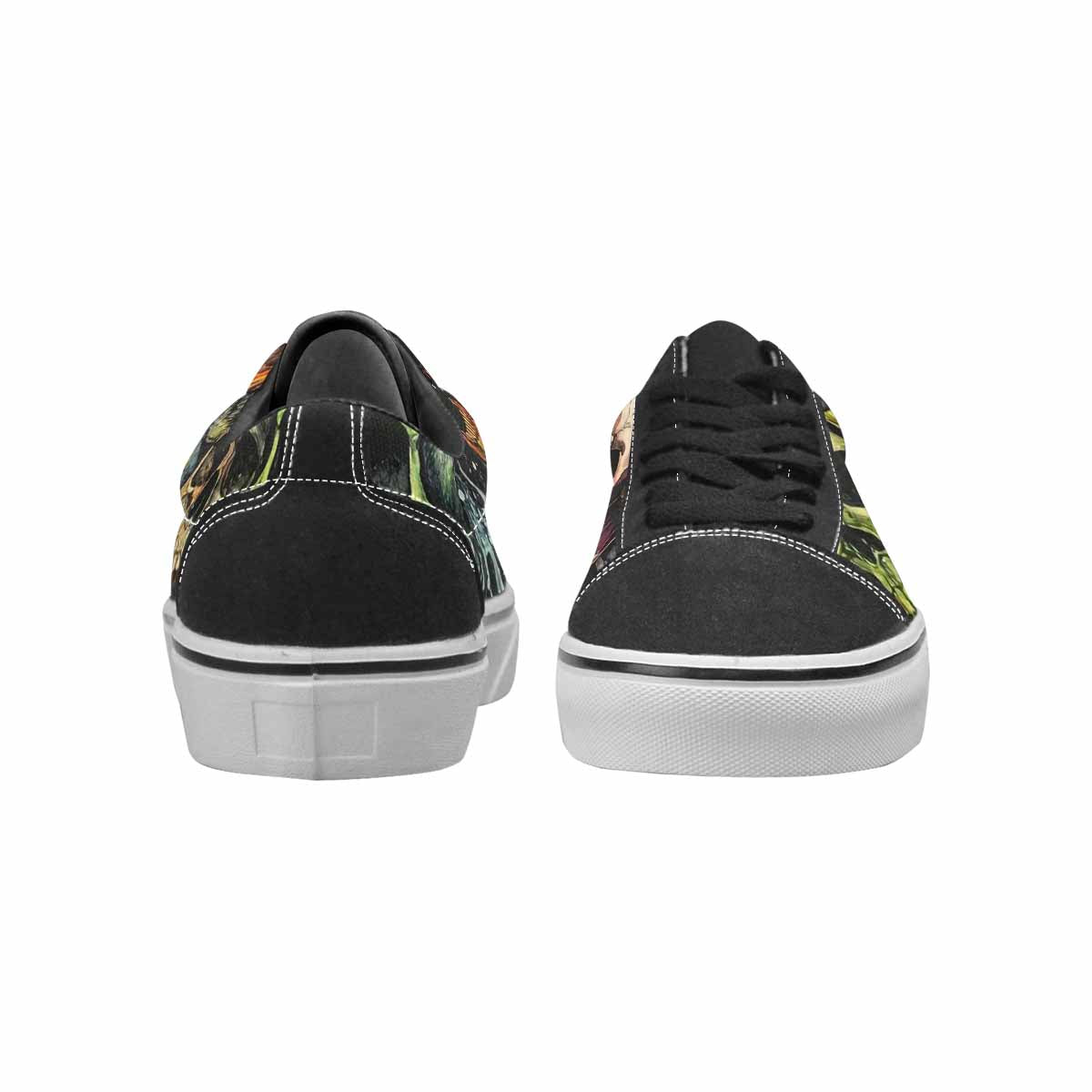 WOMEN'S Rainbow From Skull S Lace-Up Canvas Vibrant Chaos Custom Sneakers