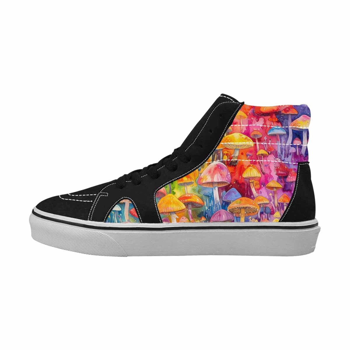 MEN'S Mushrooms  Tie Dye High Top Canvas Grunge Shoes