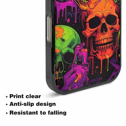 iPhone 16 Pro Case — Vibrant Camo 1000\'s Of Skeletons Neon, Original Design Phone Case