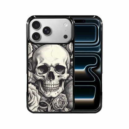 iPhone 17 Pro Max Case — Skulls Roses Pen Ink Gothic Skulls, Custom Phone Case