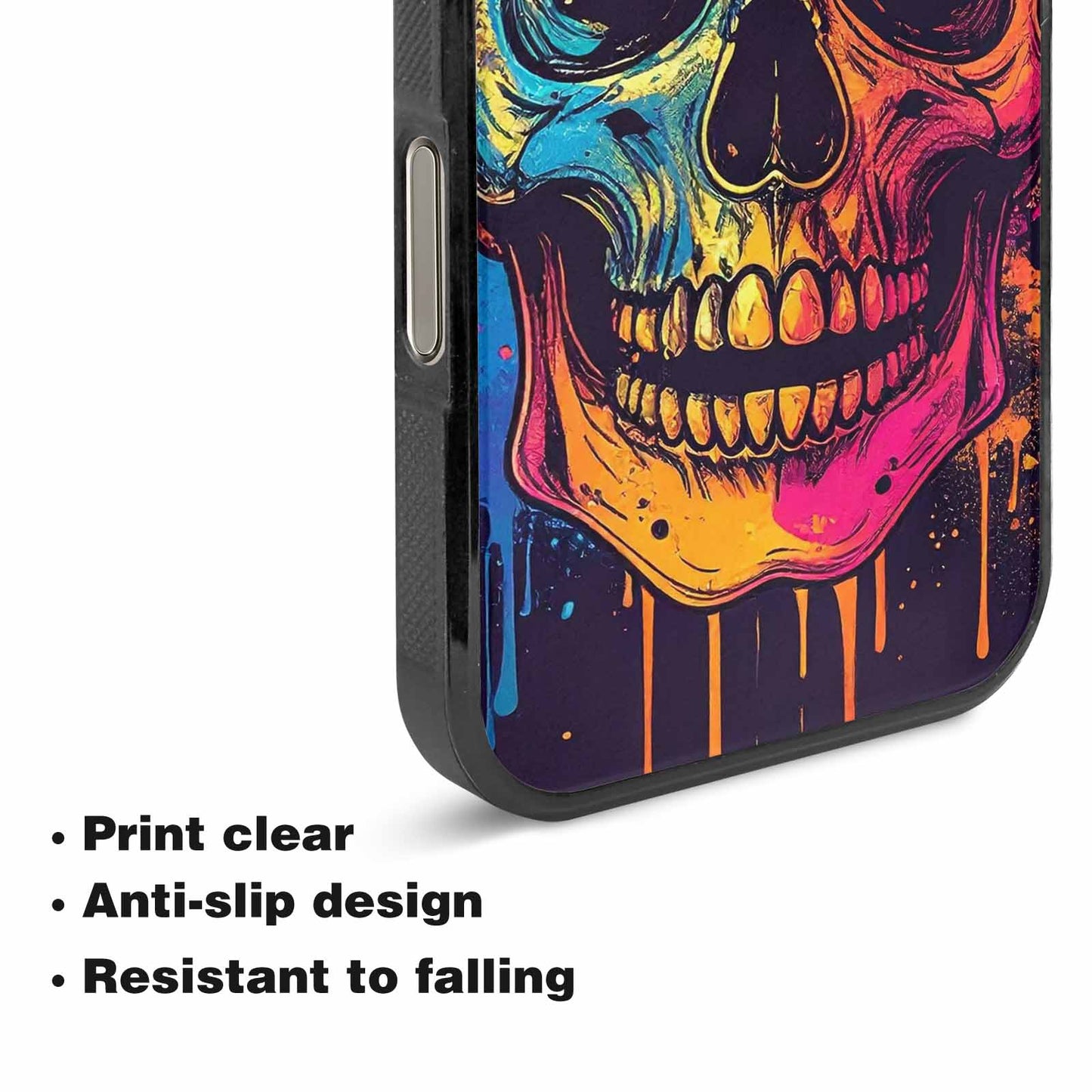 iPhone 16 Pro Case — Skulls Splatter Comic, Original Design Phone Case