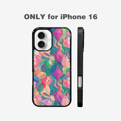 iPhone 16 Case — Polysexual Flag Color Theme Small Rainbow, Custom Phone Case