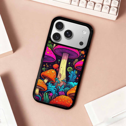 iPhone 17 Pro Case — Psychedelic Mushroom Cartoon Pattern Cartoon Cute, Original Design Phone Case